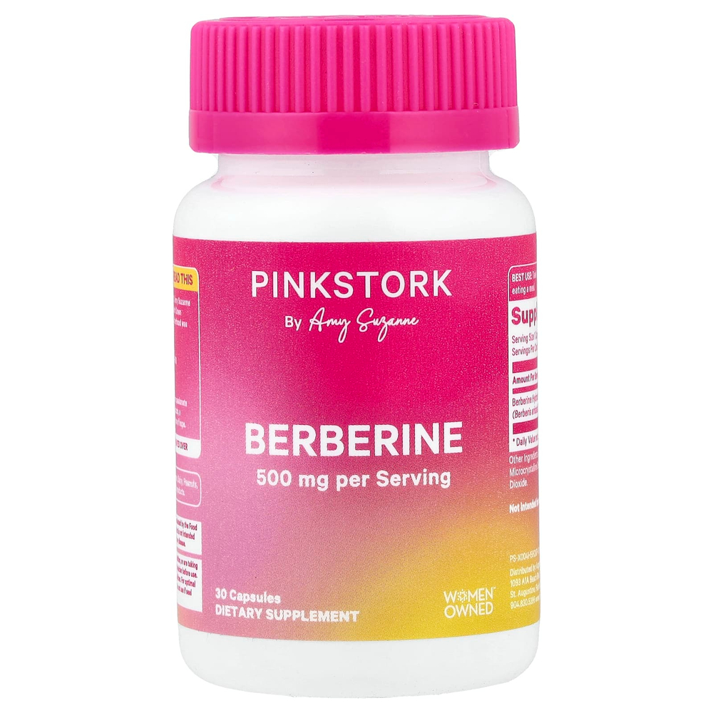 Pink Stork, берберин, 500 мг, 30 капсул