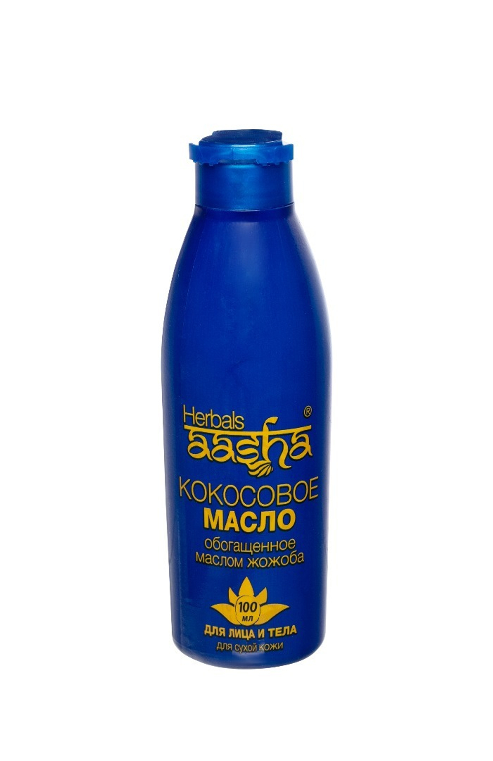 Масло Aasha Herbals кокосовое для лица и тела с жожоба 100 мл.