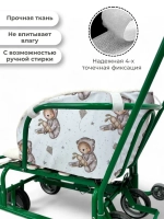 Матрасик в санки модель СМ BG 146-2 (мишки)