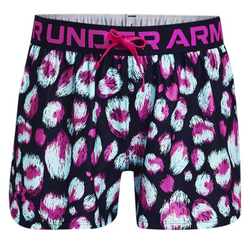 Шорты для девочки теннисные Under Armour Play Up Printed Shorts - black/breeze/meteor pink