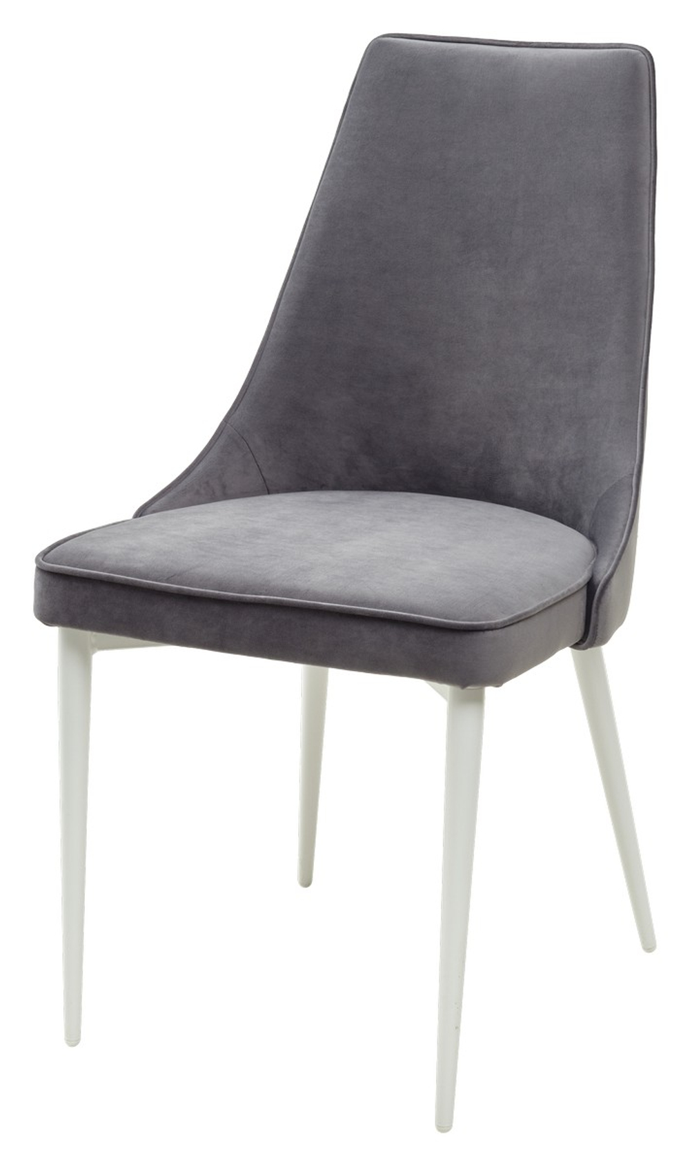 Стул М-City DISAUR Непал (Nepal-P) Серый 27, Велюр, Белый каркас
