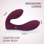 Фиолетовый вибратор 12,5см в трусики с пультом ДУ Selove DuoFlex Flexible Wearable Vibrator Purple