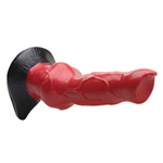 Красный фантазийный фаллоимитатор Hell-Hound Canine Penis Silicone Dildo - 19 см. (Цвет: красный)