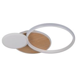 Светильник потолочный светодиодный ЭРА Модерн City CLL-1-60-RC WH+Wood с ДУ 3K-6,5K белый-золото | Светильники SPB-6 с ДУ