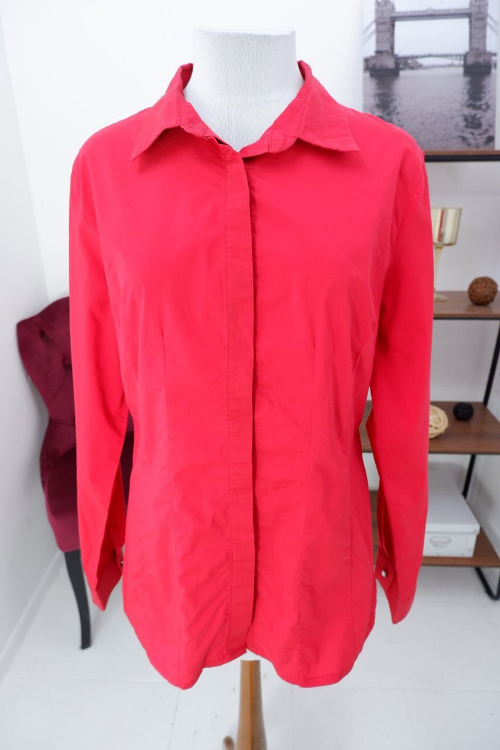 Блузка Emony с хлопком однотонная 50 размер