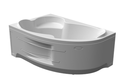 Фронтальная панель левосторонняя с креплением к ванне Ирма 149х96, полотенцедержатель