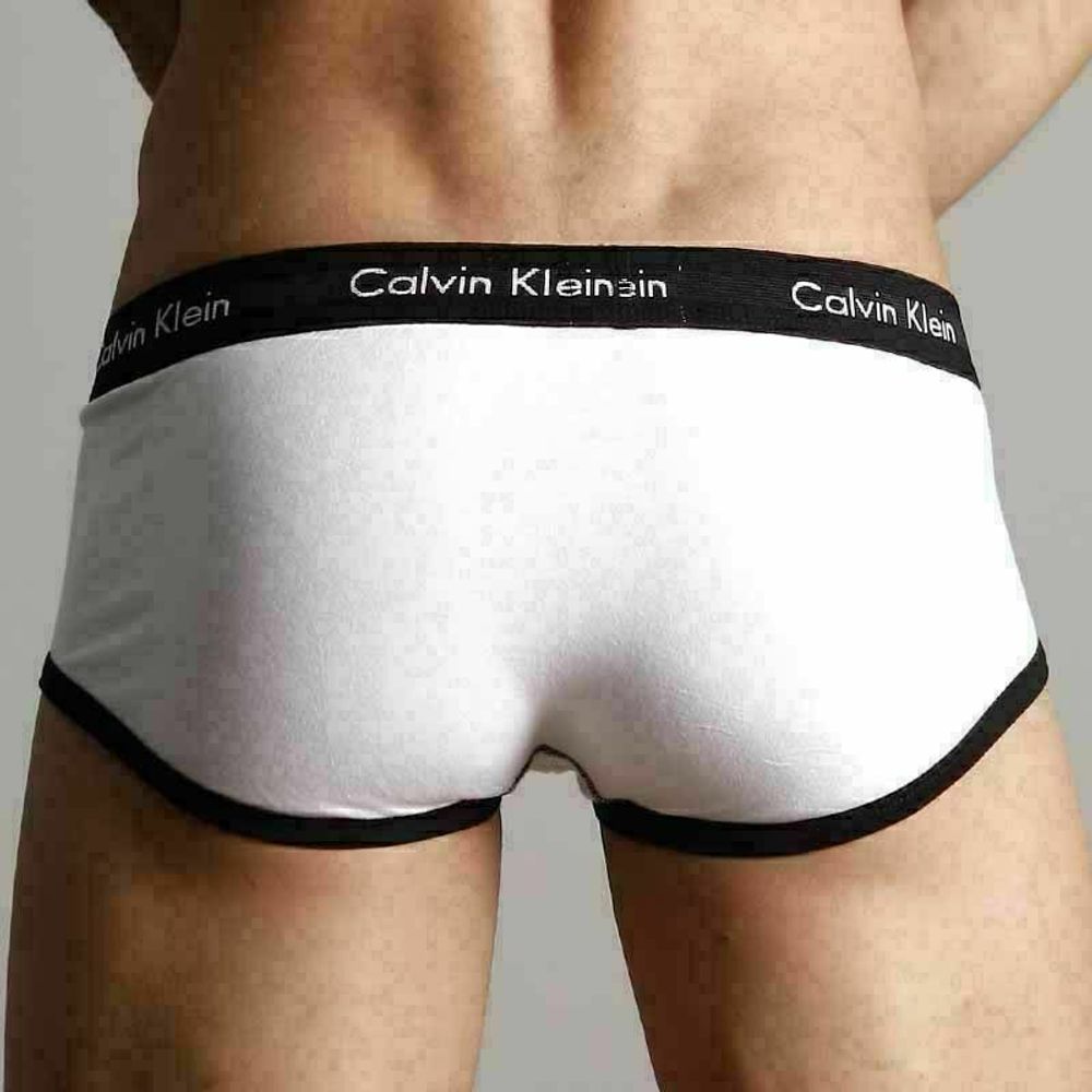 Мужские трусы брифы Calvin Klein 365 White Black Brief