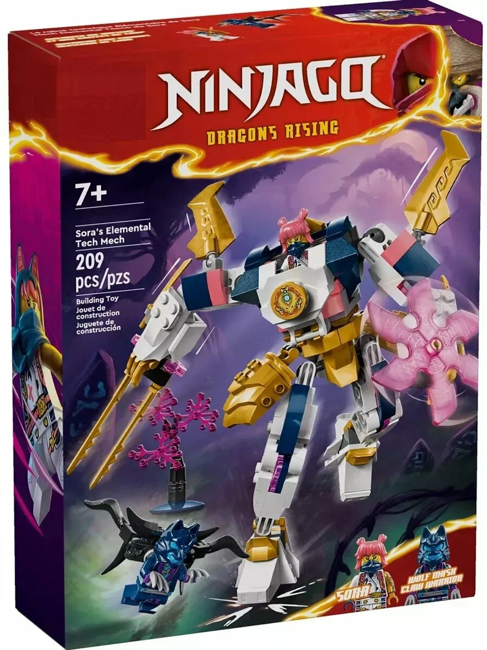 LEGO Ninjago 71807 «Элементальный технический робот Соры» — техника и кибер-стиль