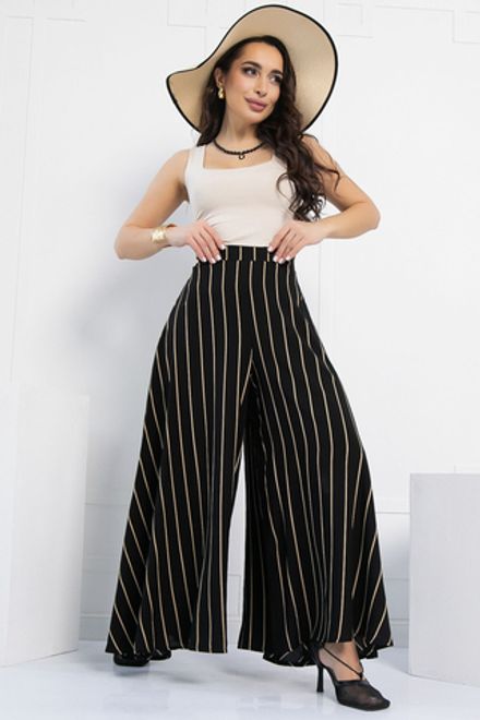 Брюки Камелия (черные/полоска) Б12964-13М LT Collection