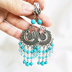 Длинные серьги "Восточное великолепие"