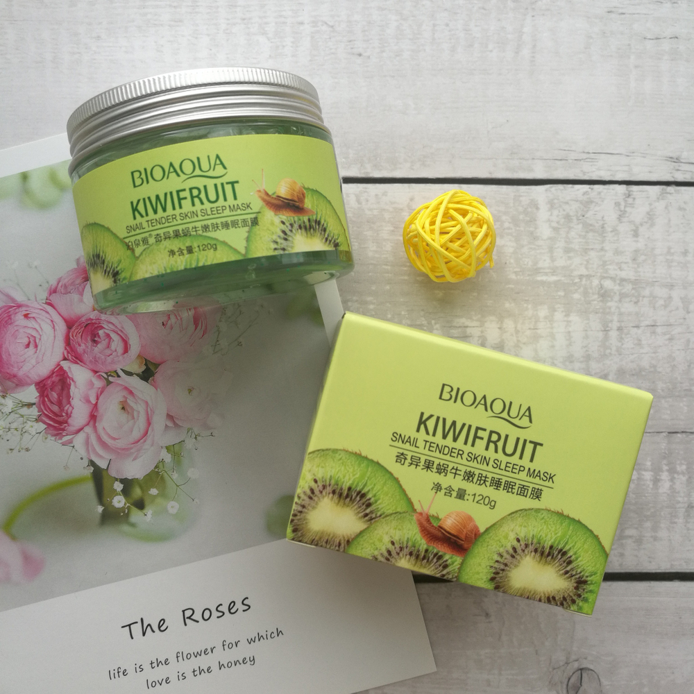 Минеральная ночная маска с экстрактами киви и улитки, 120г