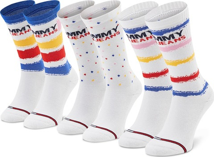 Комплект носков 3 пары TOMMY JEANS UNISEX SOCK 3P PAINT GIFTBOX