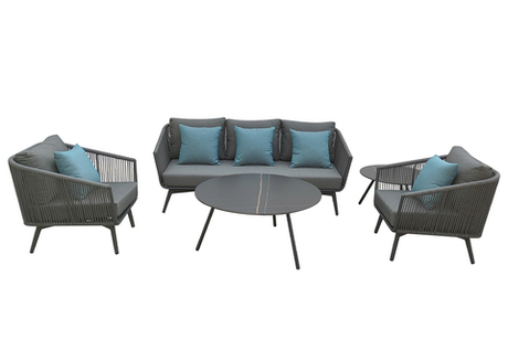 Стол кофейный "ОБЪЯТИЕ (EMBRACE)" уличный черный d100x38см Garda Decor