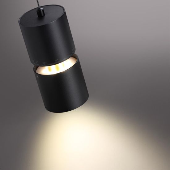 359340 OVER NT24 318 черный Светильник подвесной с механизмом регулировки высоты, провод 2м IP20 LED 10W/3W 3000K 1090Лм 170-265V ARISTO