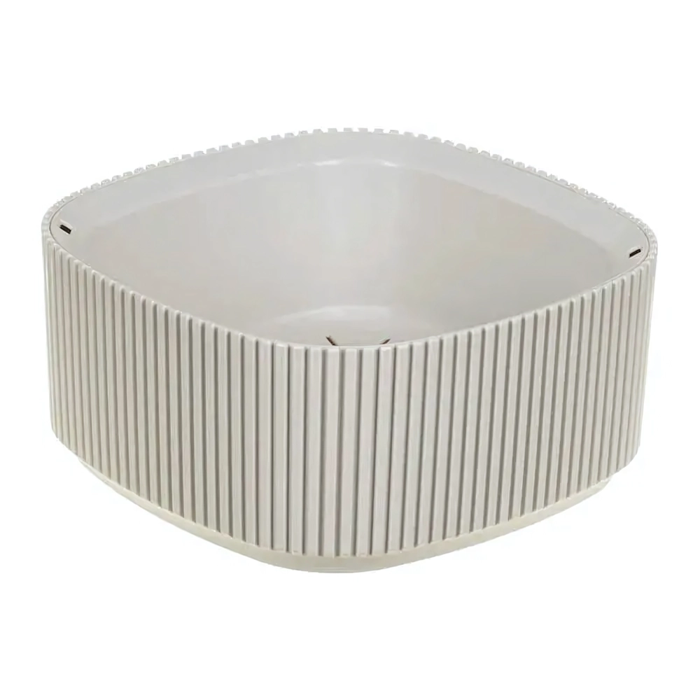 Кашпо СТРИП 200мм 1,6л со вставкой Кремовый