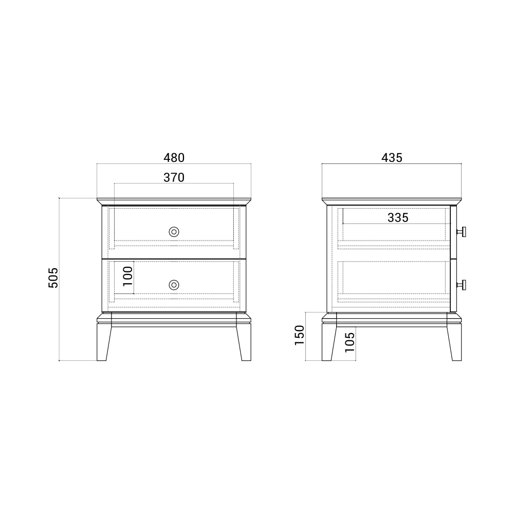 Прикроватная тумба CRYSTAL CR001