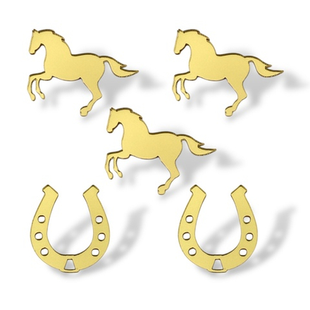 Топпер Бирка "Символ года 2026" ТБ6219 5шт акрил ЗОЛОТО