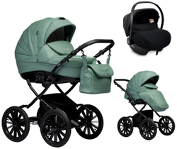 Детская коляска Indigo Special Plus 3 в 1 с автокреслом Avionaut Cosmo Is05 шалфей кожа