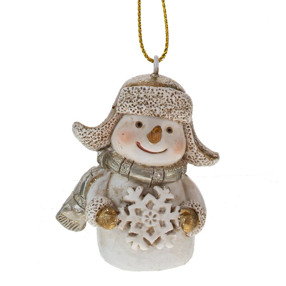 GAEM Фигурка декоративная подвесная "Снеговик", L4 W4 H5,5 см, 4в.