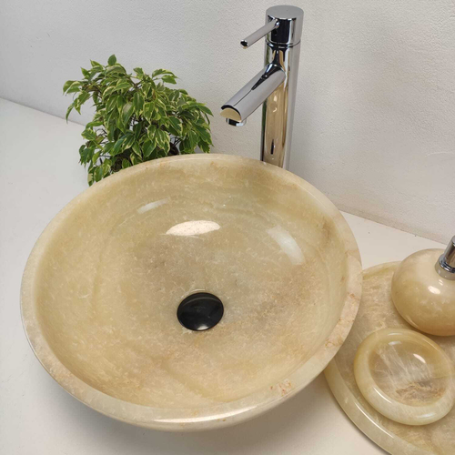 Раковина из оникса Bowl Yellow TinLip BO-61091 40*40*15