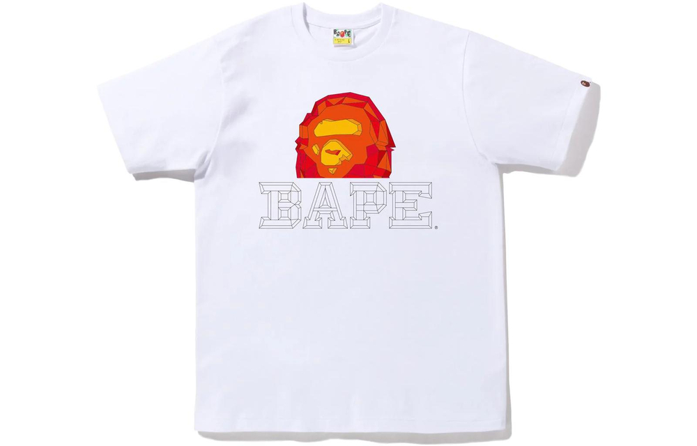 A Bathing Ape Polygon Ape Head Tee белый