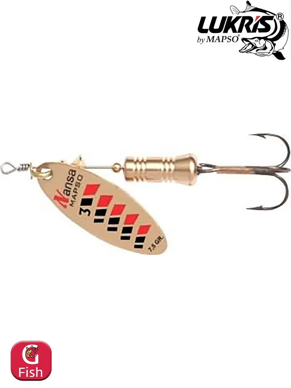 Блесна вертушка NANSA, 2, CNR, 4.5 гр 57 мм