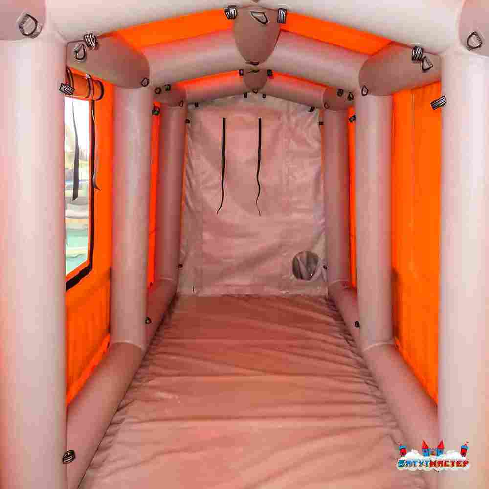 Пневмокаркасная рабочая палатка «База» 5×2×2,25 м — из ПВХ для стройки, вахты и рабочих зон