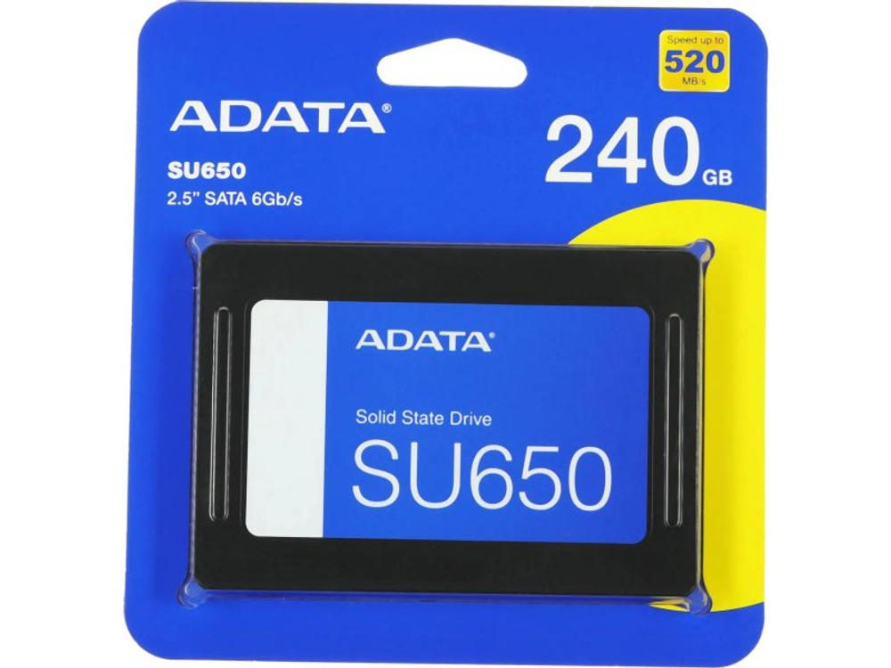 SSD накопитель ADATA Ultimate SU650 240ГБ, 2.5" SATA, SATA III, [ASU650SS-240GT-R]
