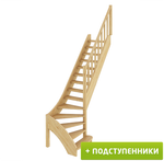 Лестница на второй этаж ЛС-07м/2 Правая с подступенками
