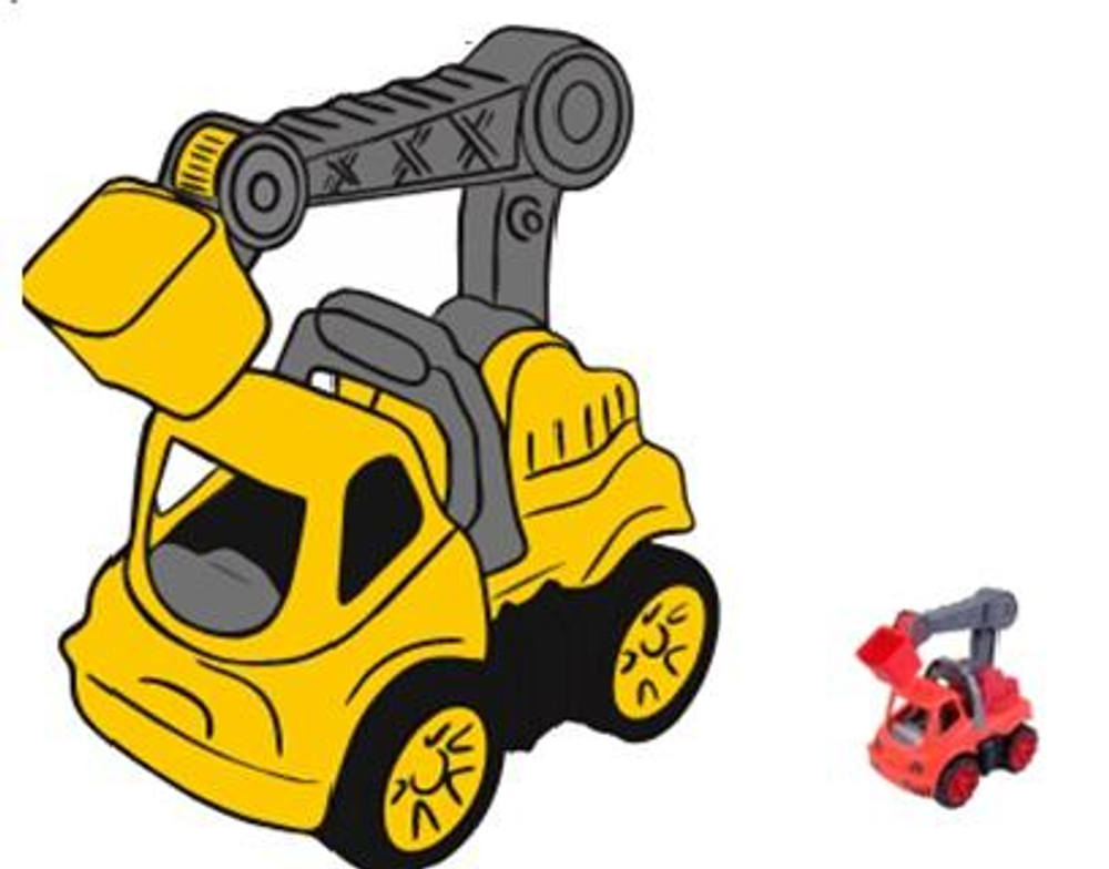 Пластмассовая игрушечная машина Toy Bibib "Большой Вышка", упакет полиэт.сетка