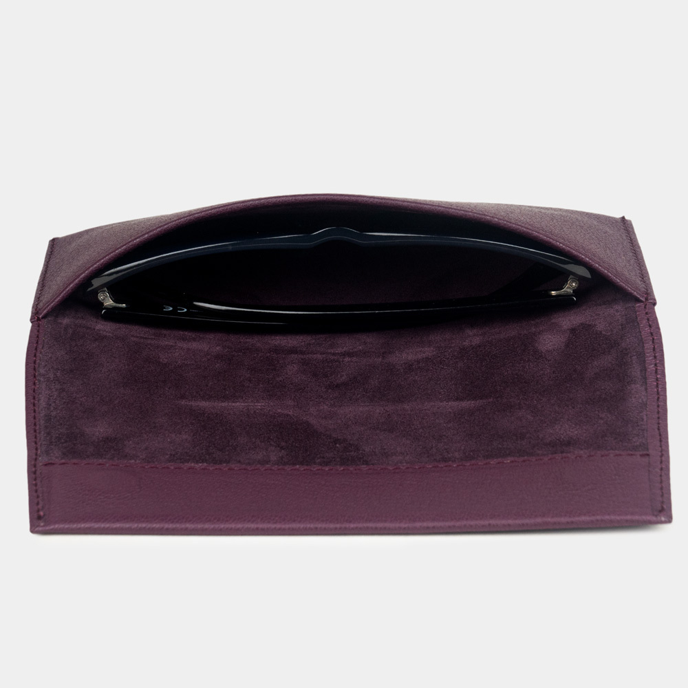 Футляр для очков Lentille из кожи козы, фиолетового цвета