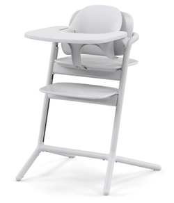 Стульчик для кормления Cybex Lemo 4 в 1 с мягкими чехлами Comfort Inlay All White/Stone Blue