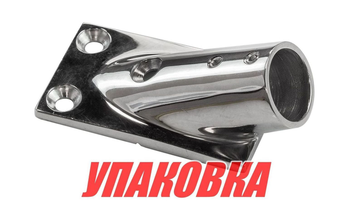 Основание стойки леера 1(25,4 мм), 30 град, прямоугольное (упаковка из 10 шт.)