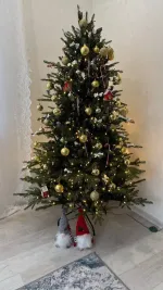 Елка с гирляндой встроенной «Elegance» Элеганс (Литая+пвх) 270 см / 2,7 м