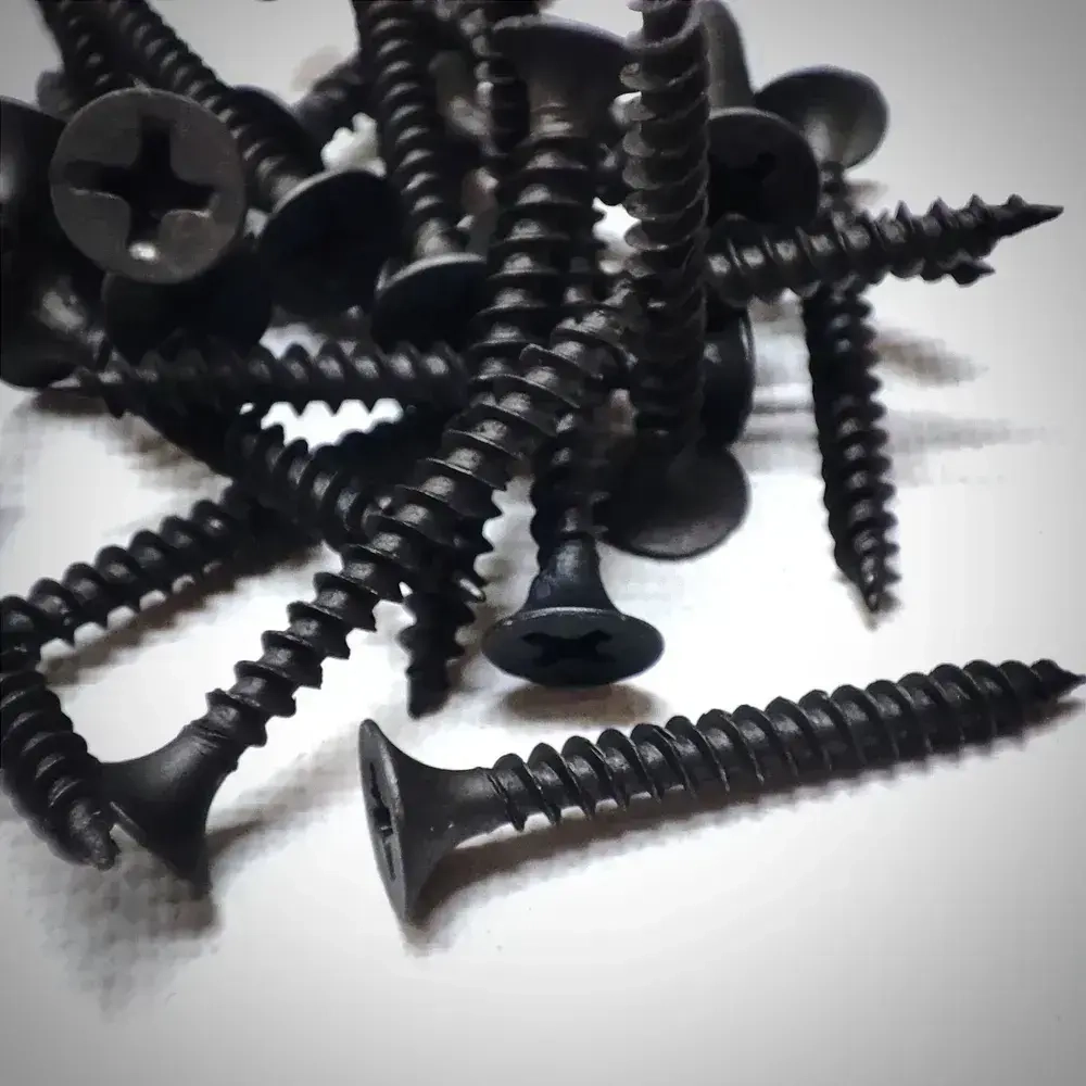 Шуруп - саморез 3,5*32мм универсальный - 50 штук (по металлу, дереву, гипсокартону) шлиц Ph-2 (цвет - черный)