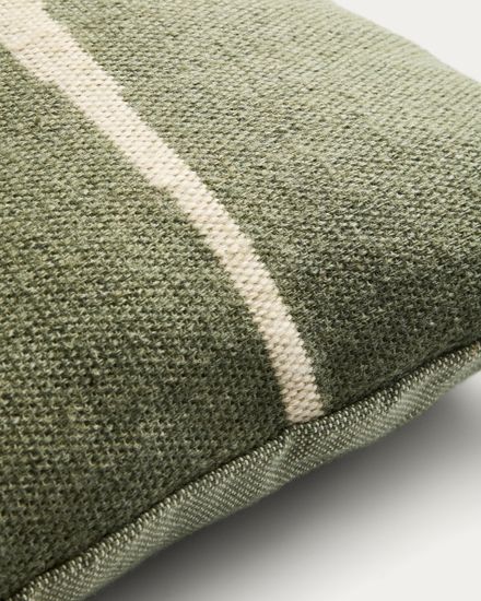 Чехол для подушки Daila зеленого цвета 100% ПЭТ с рисунком в стиле икат 50 x 50 см