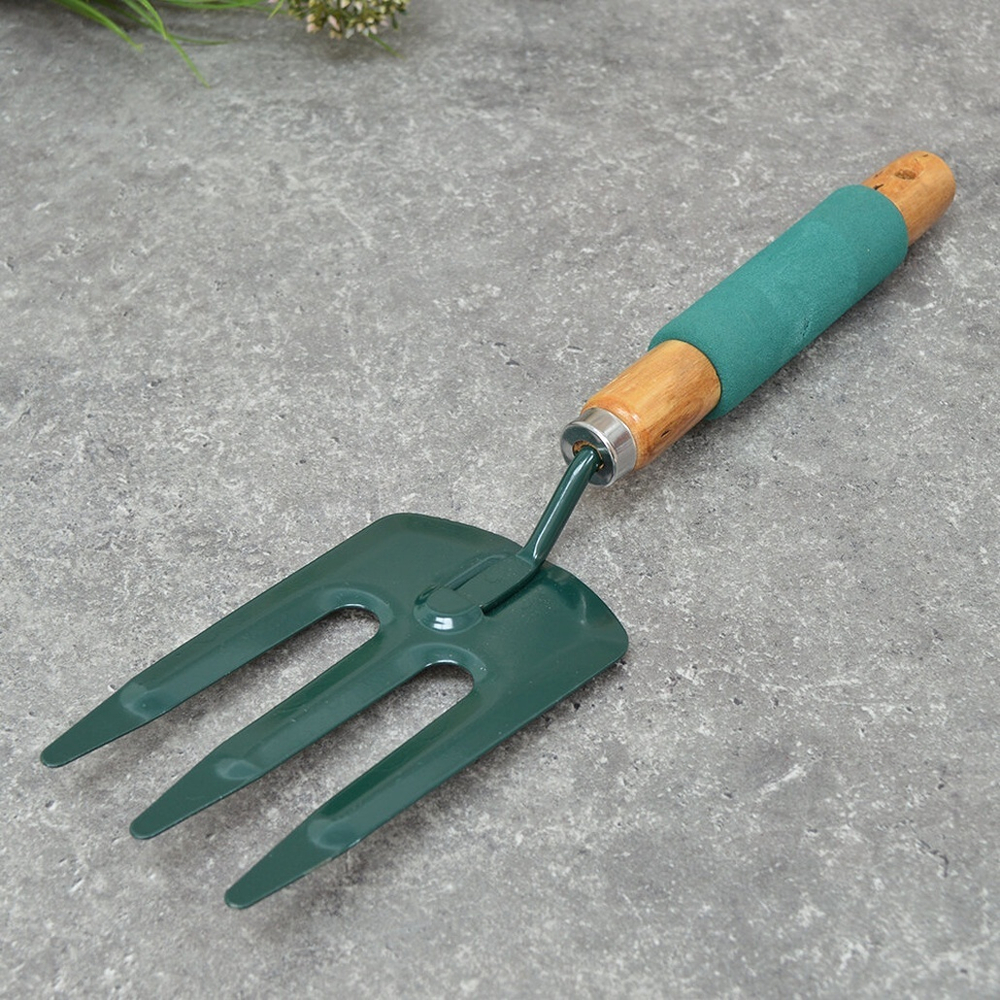 Вилка посадочная с деревянной ручкой, 35см