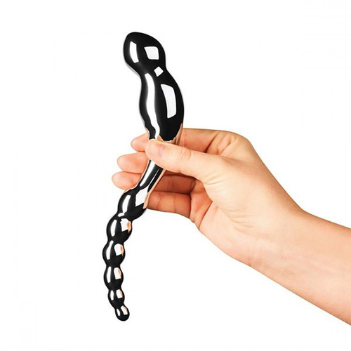 Серебристый анальный стимулятор 19,6см Le Wand Swerve Silver LW-024