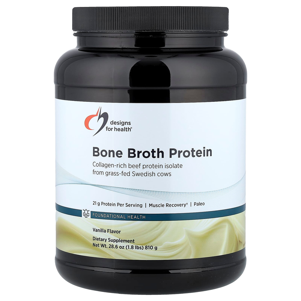 Designs For Health, протеин Bone Broth, ваниль, 810 г (1,8 фунта)