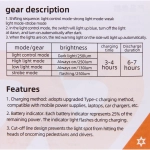 Фонарь велосипедный, передний West Biking YP0701416 Silver (аккум. 1800 mAh, Tape-C)