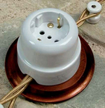 Ретро розетка информационная коричневая Fanton Country 84016BW-8218