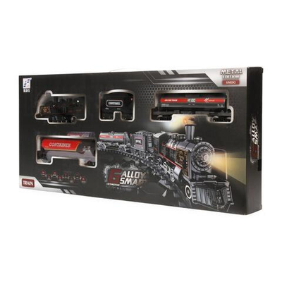 Железная дорога на бат.со светом, звуком и дымом, коробка 60-15