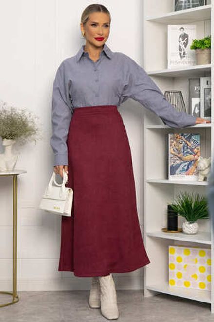 Юбка макси Алана (бордовая) Ю14254-6М LT Collection