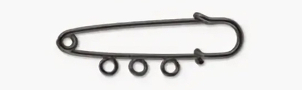 "Zlatka" Булавка для подвесок, 5 см, под черн.никель