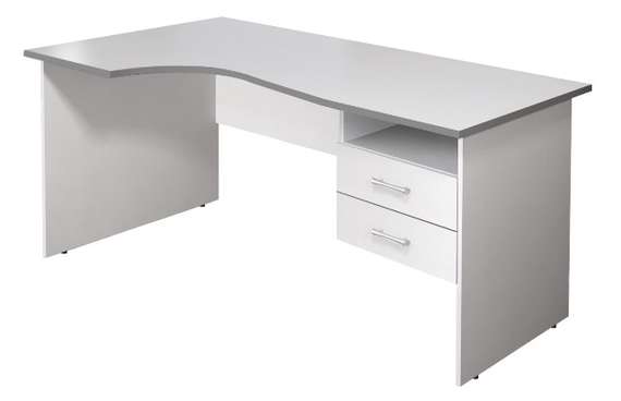 КМ78 Монолит (СМ7Л+ТМ11) Стол кривол. с тумбой Л 1604х904(704)х756