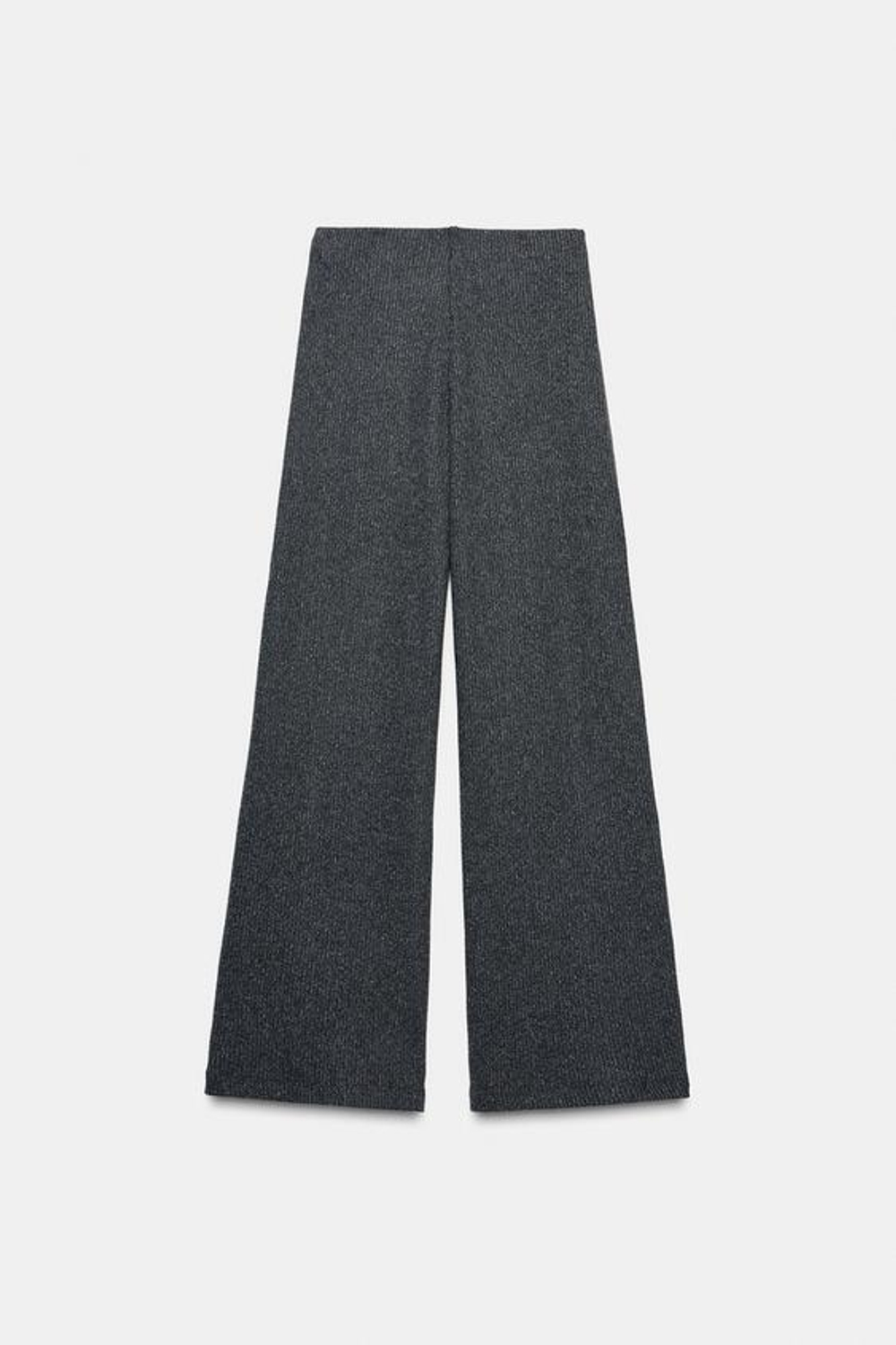 ZARA ШИРОКИЕ БРЮКИ ИЗ МЯГКОЙ ТКАНИ, СЕРЫЙ МЕЛАНЖ