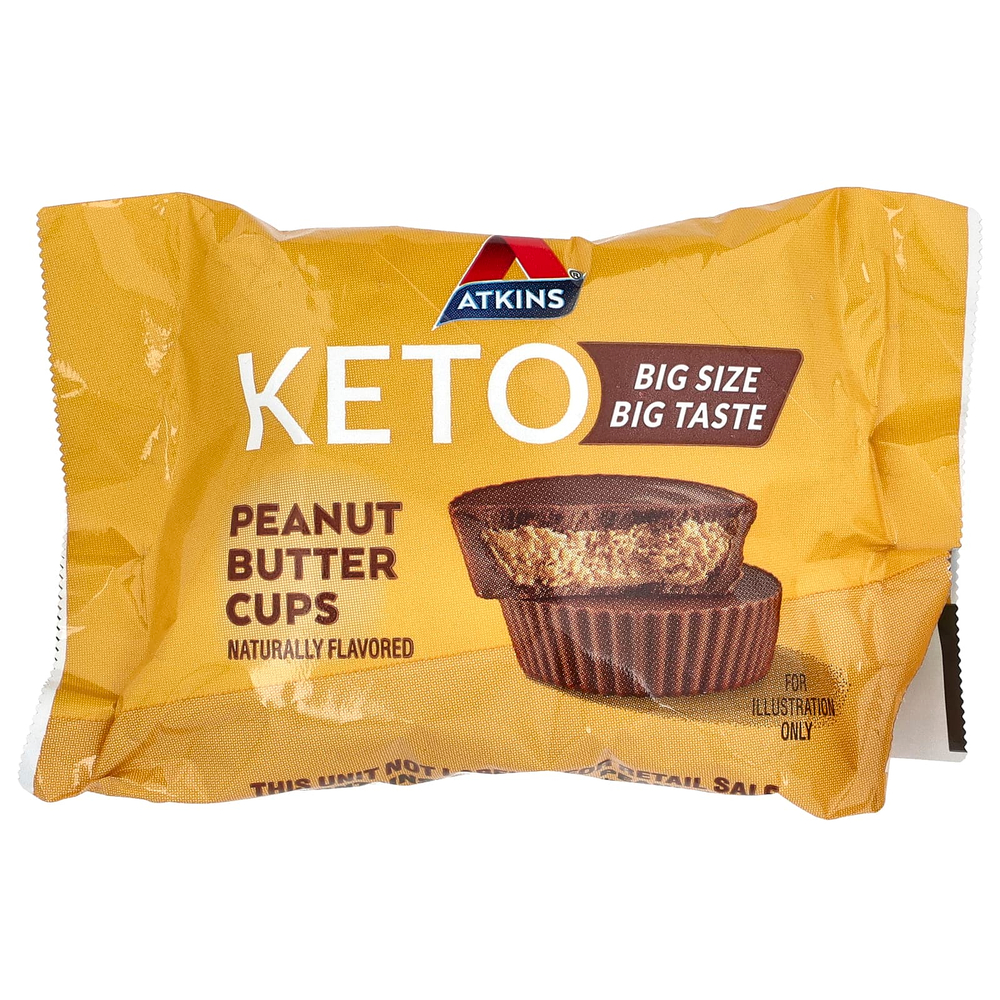 Atkins, Keto, чашки с арахисовой пастой, 8 чашек, 30 г (1,06 унции)