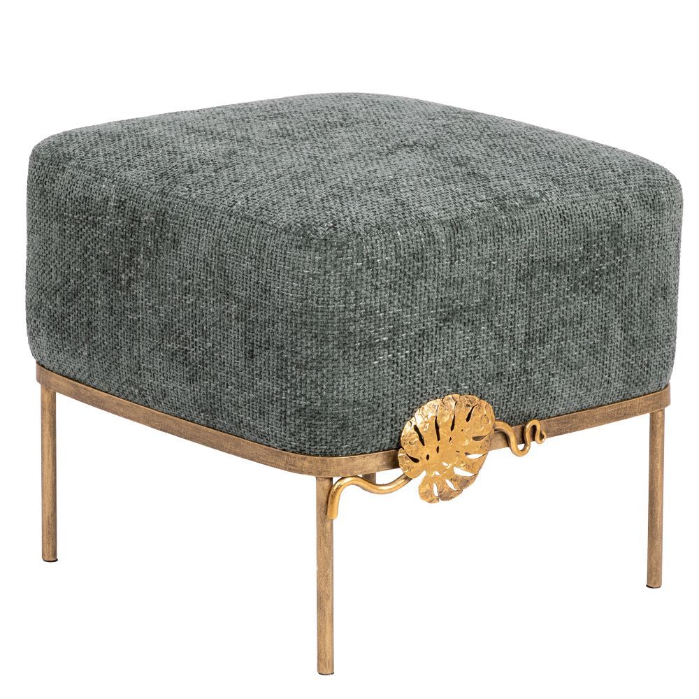 Банкетка Monstera Deliciosa (Монстера) Квадро Лазурный Амбер