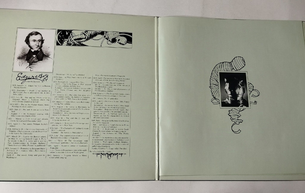 Винтажная виниловая пластинка LP The Alan Parsons Project Tales Of Mystery And Imagination (Edgar Allan Poe) (Holland 1987)