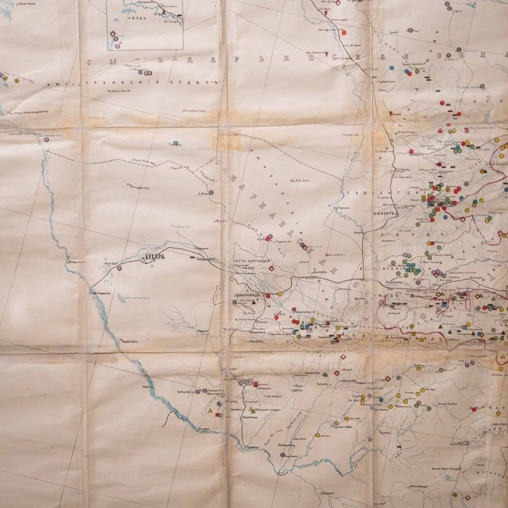 Карта полезных ископаемых Туркестана и Бухары